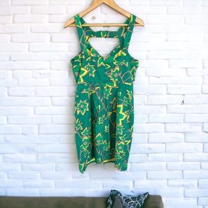 NWT New Muse Green Printed Dress